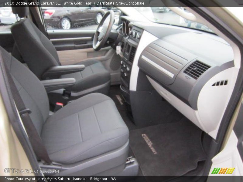 White Gold Pearl / Dark Slate Gray/Light Shale 2010 Dodge Grand Caravan SE