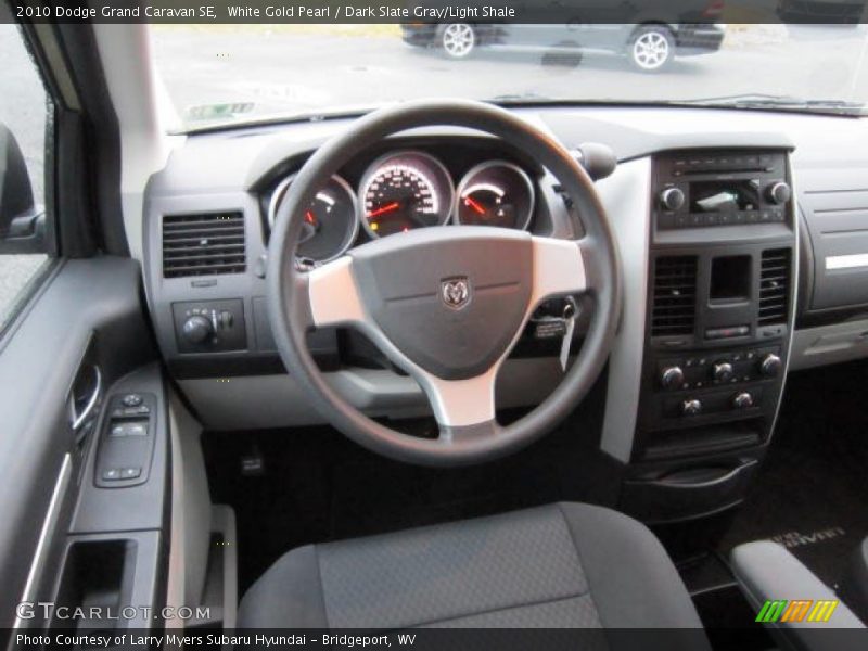 White Gold Pearl / Dark Slate Gray/Light Shale 2010 Dodge Grand Caravan SE