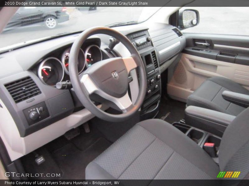 White Gold Pearl / Dark Slate Gray/Light Shale 2010 Dodge Grand Caravan SE