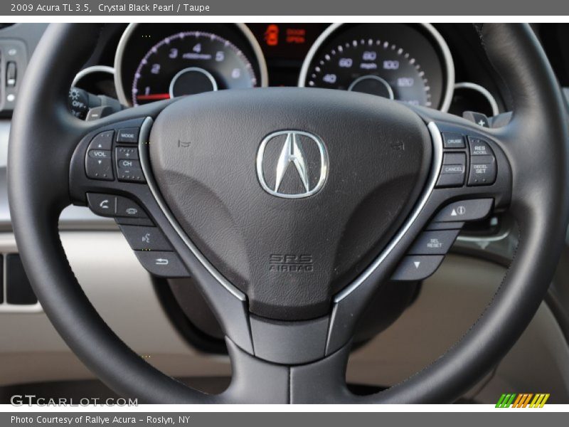Crystal Black Pearl / Taupe 2009 Acura TL 3.5