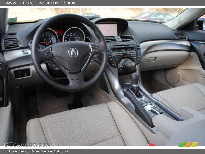 Crystal Black Pearl / Taupe 2009 Acura TL 3.5