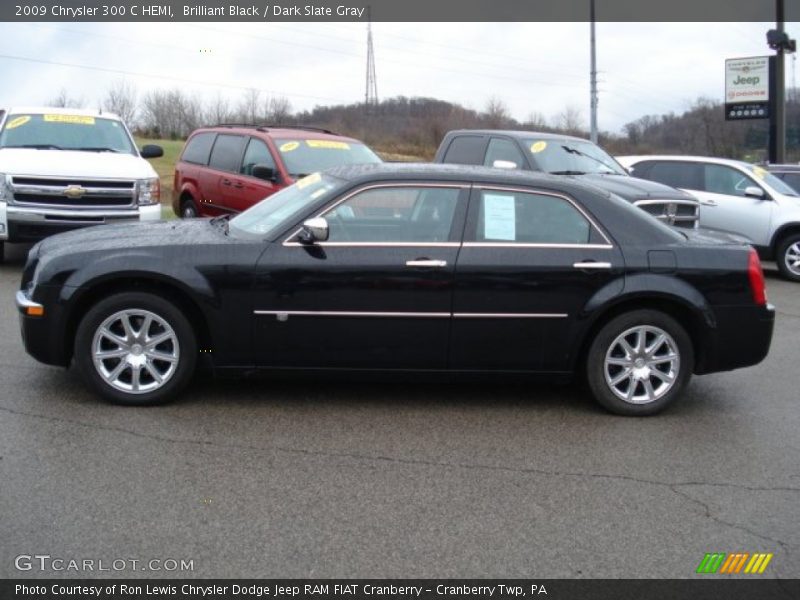 Brilliant Black / Dark Slate Gray 2009 Chrysler 300 C HEMI