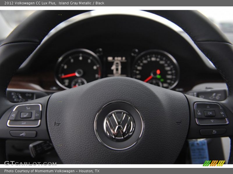 Island Gray Metallic / Black 2012 Volkswagen CC Lux Plus