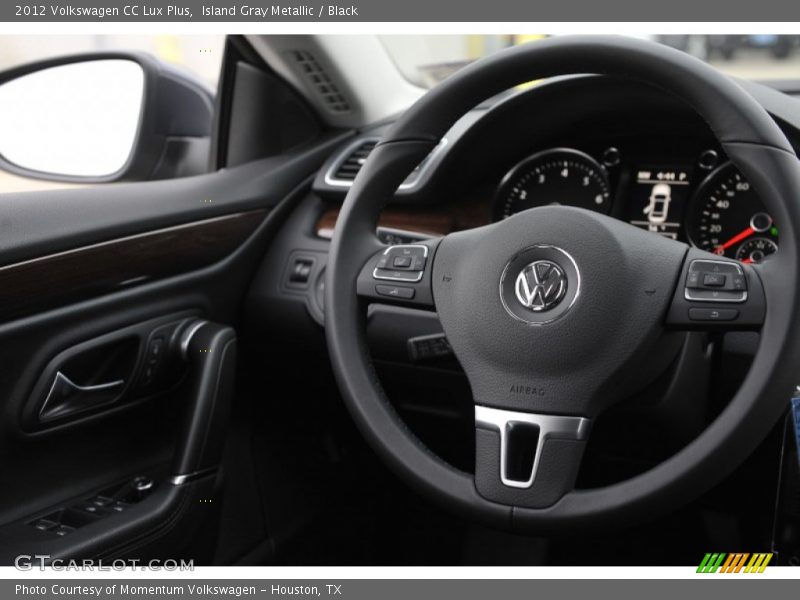 Island Gray Metallic / Black 2012 Volkswagen CC Lux Plus