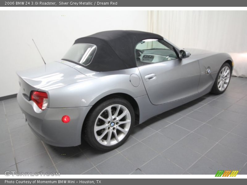 Silver Grey Metallic / Dream Red 2006 BMW Z4 3.0i Roadster