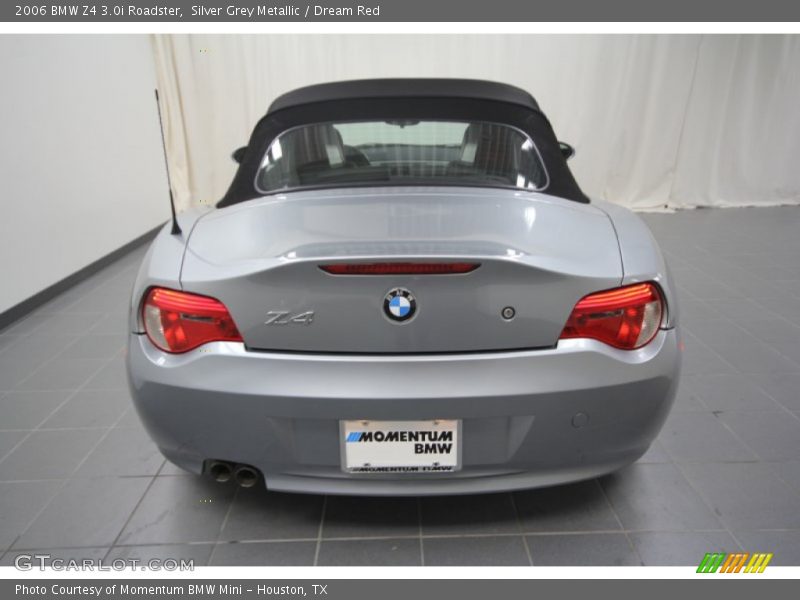 Silver Grey Metallic / Dream Red 2006 BMW Z4 3.0i Roadster