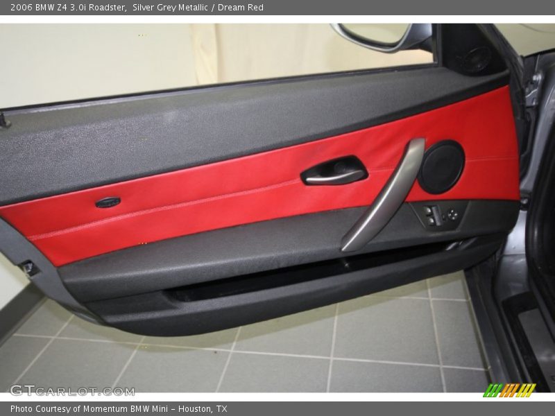 Silver Grey Metallic / Dream Red 2006 BMW Z4 3.0i Roadster