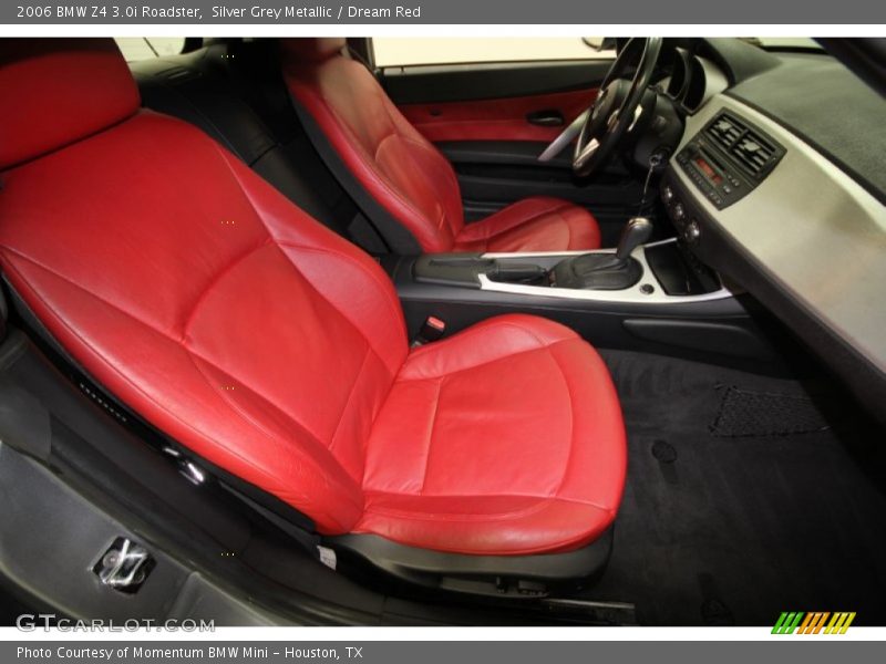 Silver Grey Metallic / Dream Red 2006 BMW Z4 3.0i Roadster