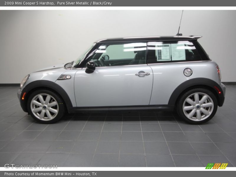 Pure Silver Metallic / Black/Grey 2009 Mini Cooper S Hardtop