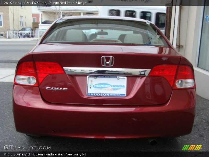 Tango Red Pearl / Beige 2010 Honda Civic EX Sedan