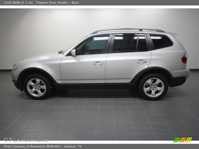 Titanium Silver Metallic / Black 2008 BMW X3 3.0si