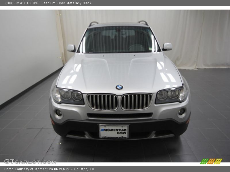 Titanium Silver Metallic / Black 2008 BMW X3 3.0si