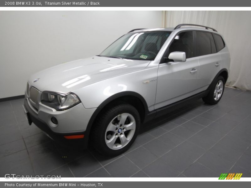 Titanium Silver Metallic / Black 2008 BMW X3 3.0si