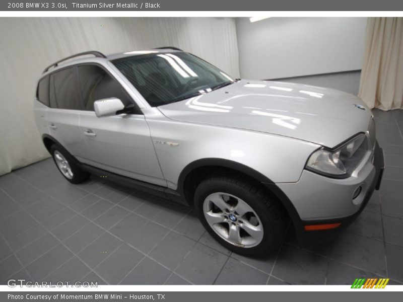 Titanium Silver Metallic / Black 2008 BMW X3 3.0si