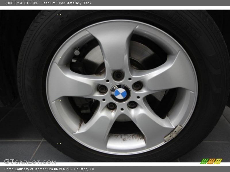 Titanium Silver Metallic / Black 2008 BMW X3 3.0si