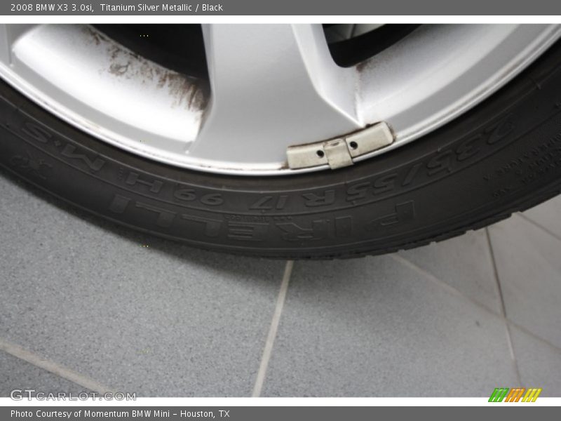 Titanium Silver Metallic / Black 2008 BMW X3 3.0si