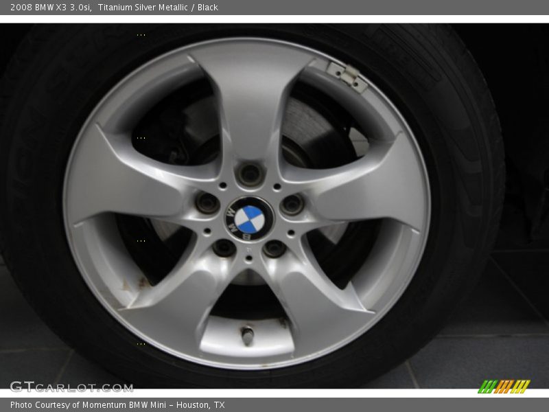 Titanium Silver Metallic / Black 2008 BMW X3 3.0si
