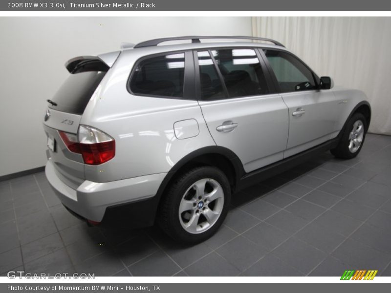 Titanium Silver Metallic / Black 2008 BMW X3 3.0si