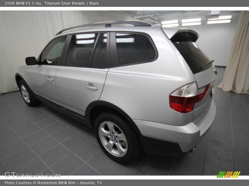 Titanium Silver Metallic / Black 2008 BMW X3 3.0si