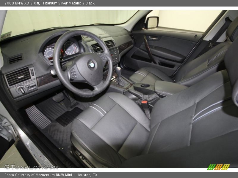 Titanium Silver Metallic / Black 2008 BMW X3 3.0si