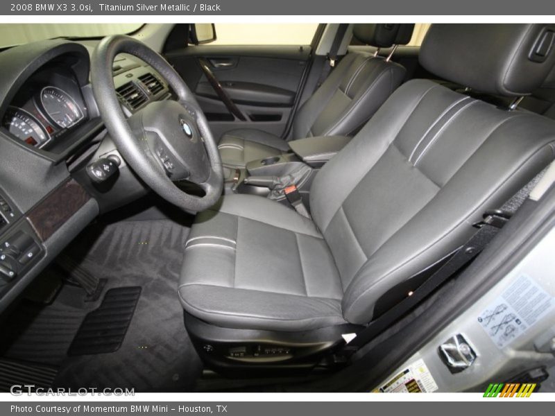 Titanium Silver Metallic / Black 2008 BMW X3 3.0si