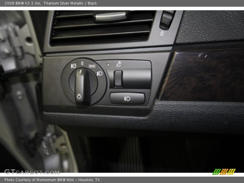 Titanium Silver Metallic / Black 2008 BMW X3 3.0si