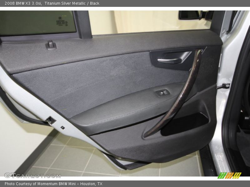 Titanium Silver Metallic / Black 2008 BMW X3 3.0si