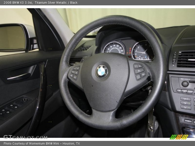Titanium Silver Metallic / Black 2008 BMW X3 3.0si