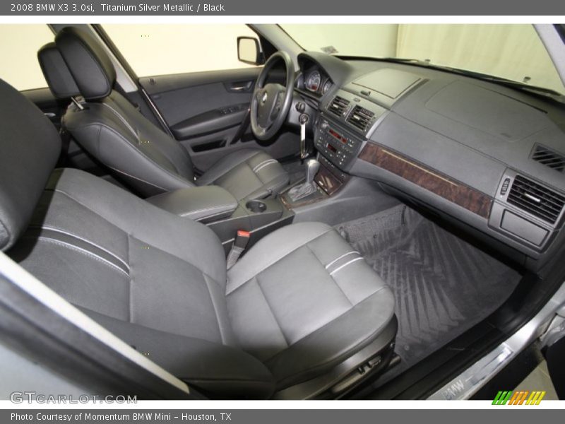 Titanium Silver Metallic / Black 2008 BMW X3 3.0si