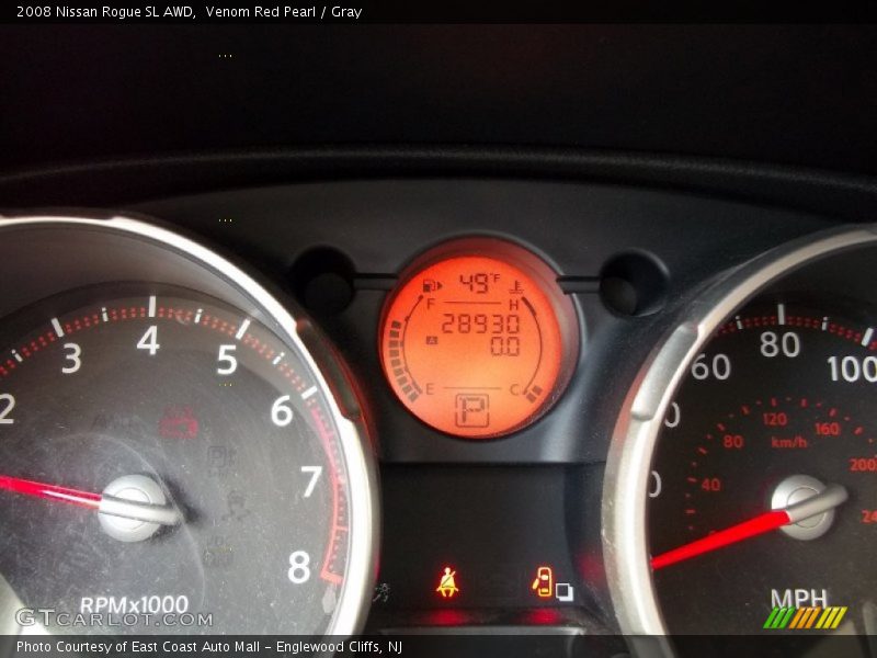 Venom Red Pearl / Gray 2008 Nissan Rogue SL AWD