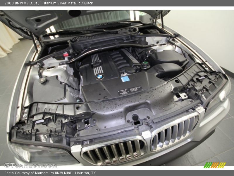Titanium Silver Metallic / Black 2008 BMW X3 3.0si