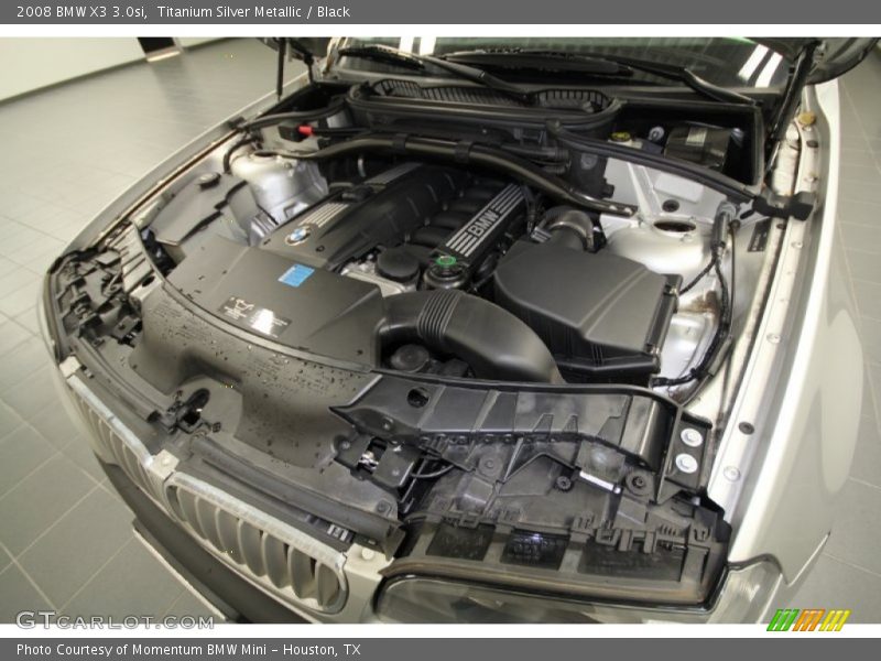 Titanium Silver Metallic / Black 2008 BMW X3 3.0si