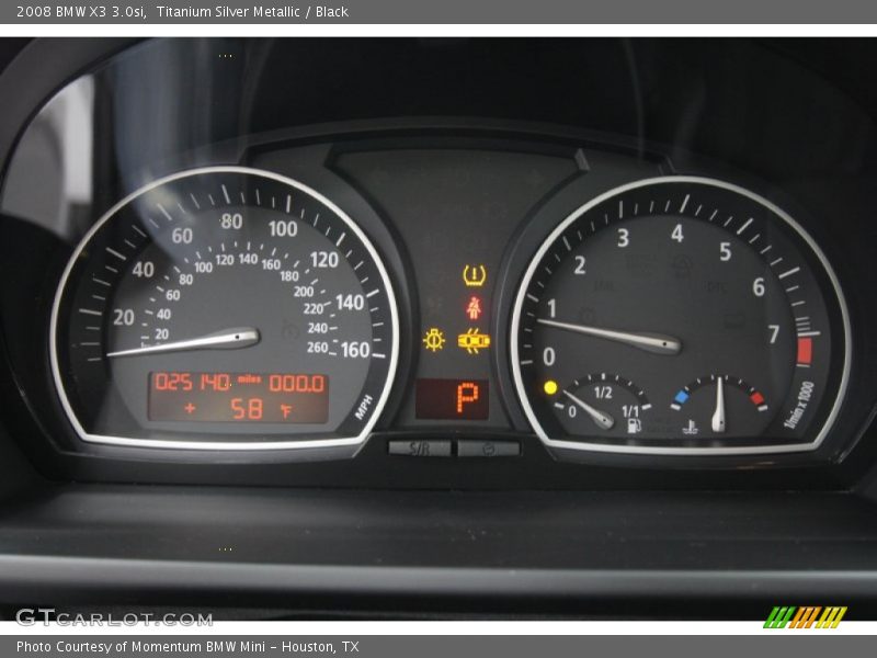 Titanium Silver Metallic / Black 2008 BMW X3 3.0si