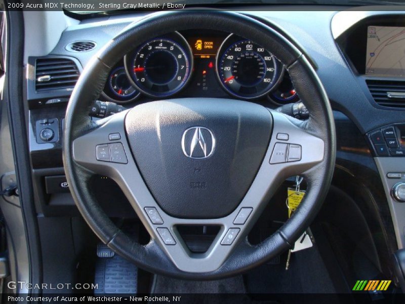 Sterling Gray Metallic / Ebony 2009 Acura MDX Technology