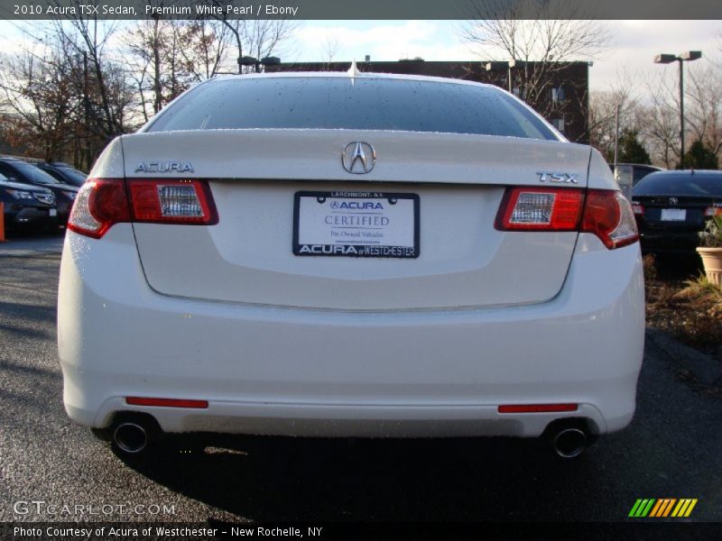 Premium White Pearl / Ebony 2010 Acura TSX Sedan
