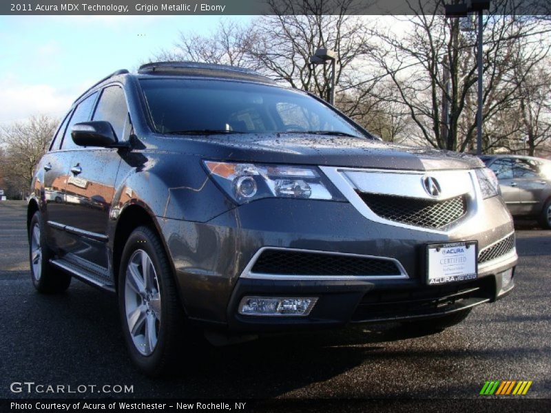 Grigio Metallic / Ebony 2011 Acura MDX Technology