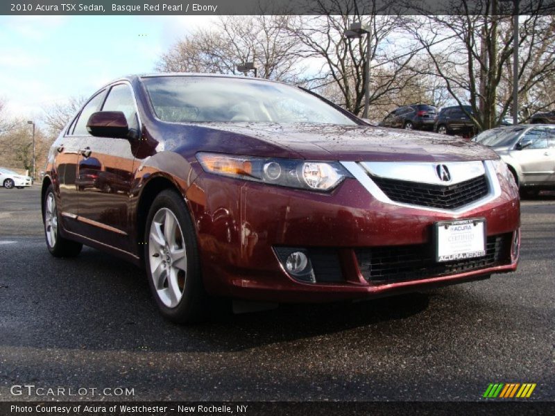 Basque Red Pearl / Ebony 2010 Acura TSX Sedan