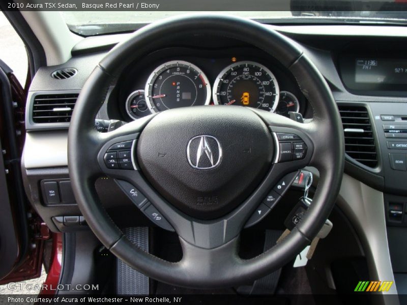 Basque Red Pearl / Ebony 2010 Acura TSX Sedan