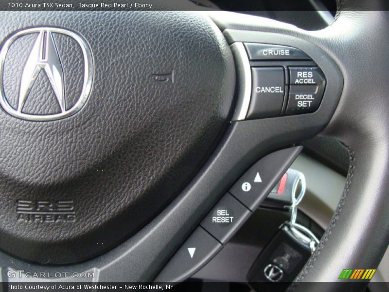 Basque Red Pearl / Ebony 2010 Acura TSX Sedan