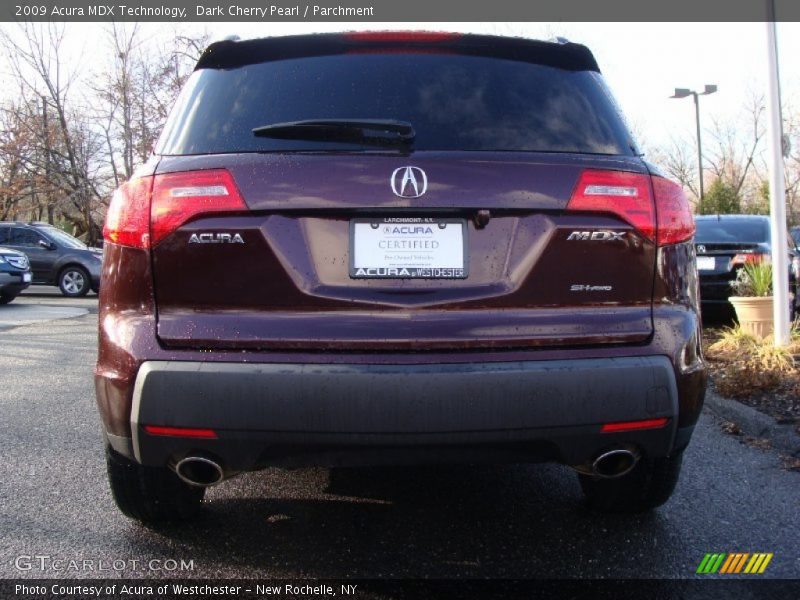 Dark Cherry Pearl / Parchment 2009 Acura MDX Technology