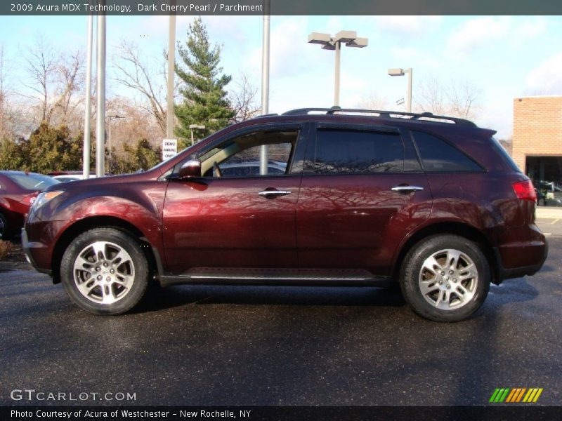 Dark Cherry Pearl / Parchment 2009 Acura MDX Technology