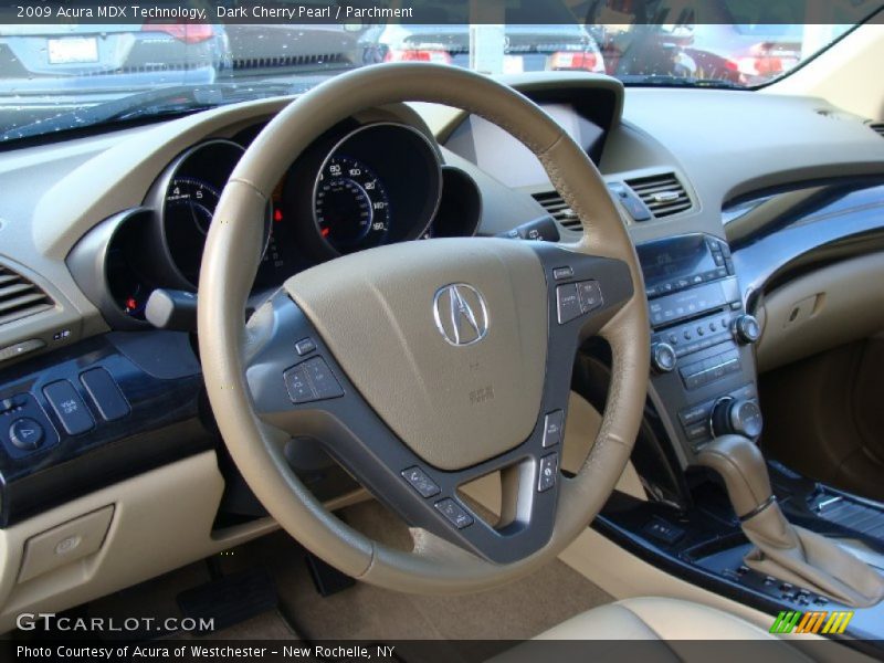 Dark Cherry Pearl / Parchment 2009 Acura MDX Technology
