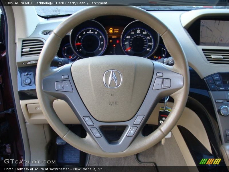 Dark Cherry Pearl / Parchment 2009 Acura MDX Technology