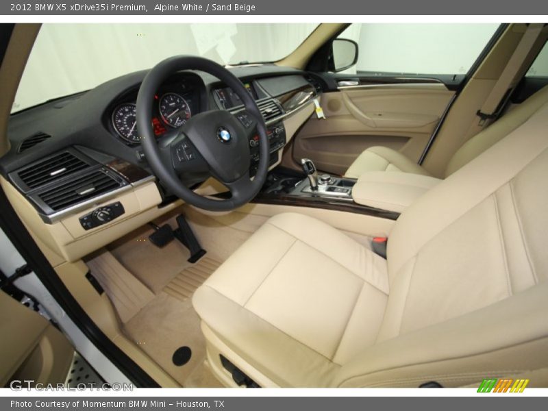 Alpine White / Sand Beige 2012 BMW X5 xDrive35i Premium