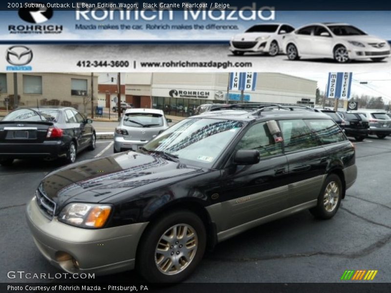 Black Granite Pearlcoat / Beige 2001 Subaru Outback L.L.Bean Edition Wagon