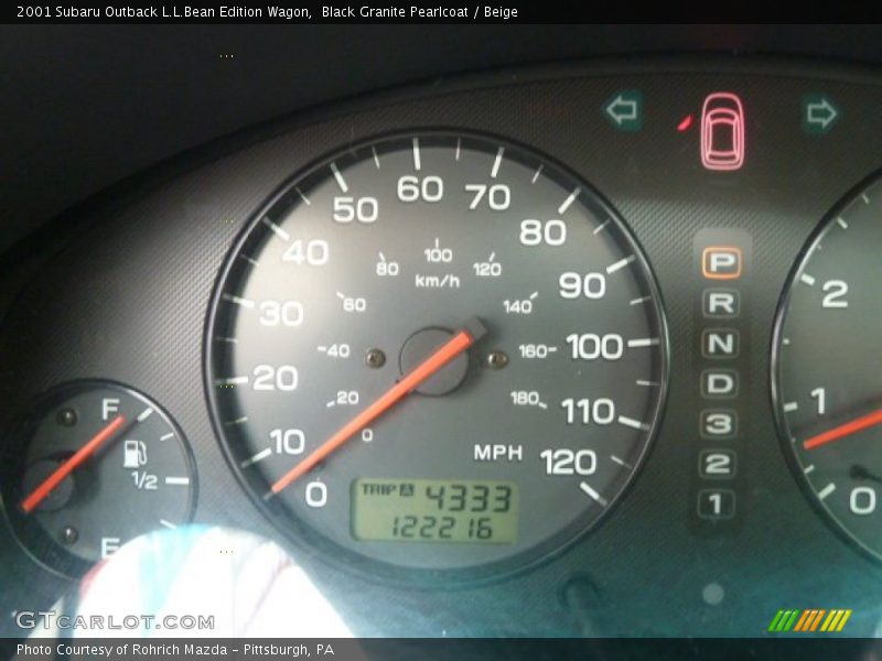 Black Granite Pearlcoat / Beige 2001 Subaru Outback L.L.Bean Edition Wagon