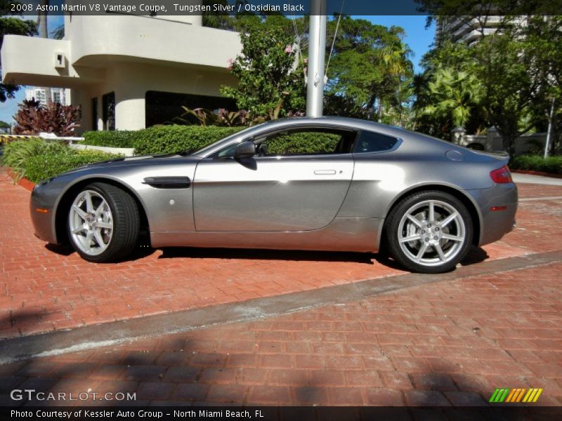 Tungsten Silver / Obsidian Black 2008 Aston Martin V8 Vantage Coupe