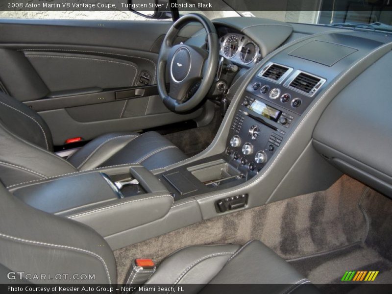 Tungsten Silver / Obsidian Black 2008 Aston Martin V8 Vantage Coupe