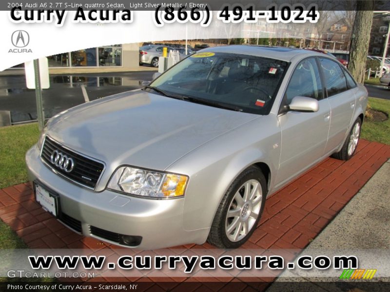 Light Silver Metallic / Ebony 2004 Audi A6 2.7T S-Line quattro Sedan