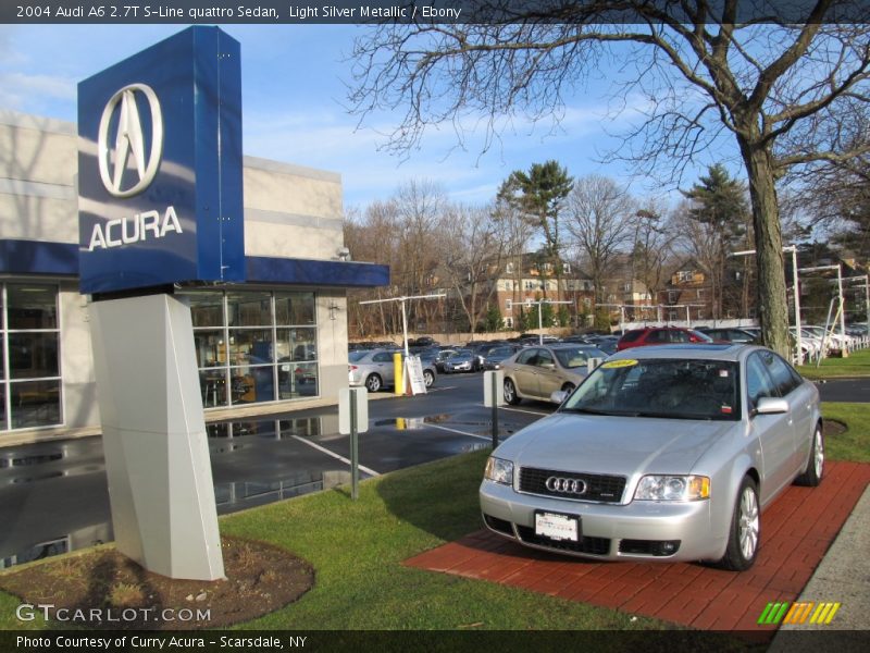 Light Silver Metallic / Ebony 2004 Audi A6 2.7T S-Line quattro Sedan